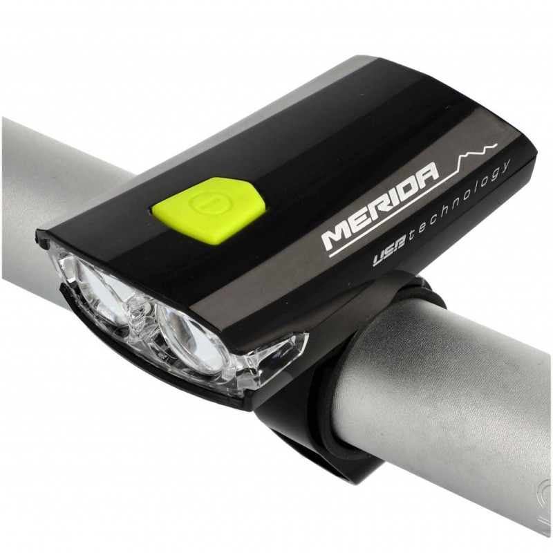 Lampka rowerowa przednia Merida HL-MD025 USB 2LED czarna