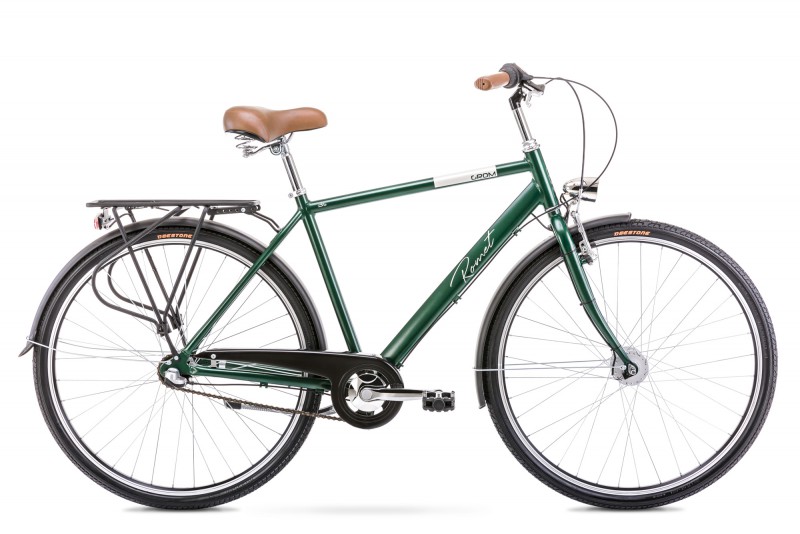 Zielony rower miejski Romet Grom 3