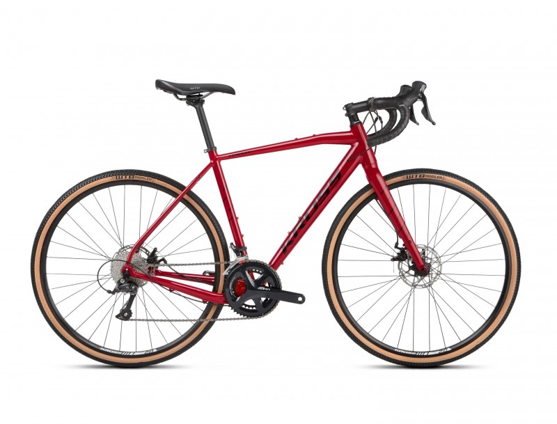 Rower Gravel Kross Esker 2.0 w pięknym rubinowym kolorze.
