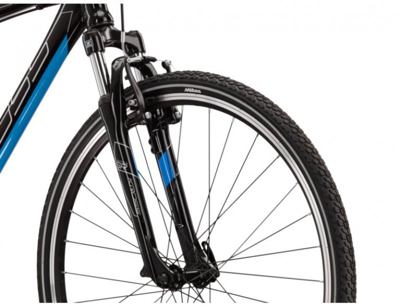 Męski rower crossowy Kross Evado 2.0 w kolorze czarno-niebieskim