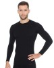 Bluza termiczna męska Brubeck Active Wool czarna LS12820