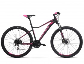 Damski rower MTB Kross Lea 6.0 w kolorze czarnoróżowym